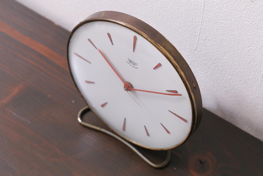 ジャンク品　ヴィンテージ雑貨　イギリス　SMITHS SECTRIC　置き時計(ディスプレイ雑貨、ビンテージ)(R-044179)