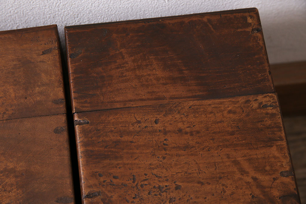 和製アンティーク　昭和初期　天板松無垢材　木のぬくもり感じる組み立て式の裁ち板(座机、ローテーブル、作業台)(R-044203)