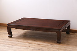 中古　イタリア　スタイリッシュでモダンなデザインが格好良いサイドテーブル(コンソールテーブル、コーヒーテーブル、カフェテーブル)(R-072052)