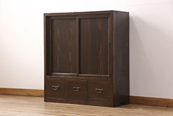 中古　アメリカ高級家具　モダンなデザインが目を引くカウンターテーブル(サイドボード、収納棚、作業台、店舗什器)(R-055932)