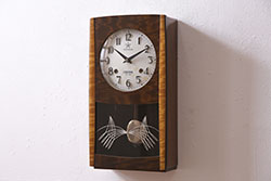 昭和レトロ　EIKEISHA(栄計舎)　SUPER DELUXE　高級感漂う振り子掛時計(柱時計、壁掛け時計)(R-044747)