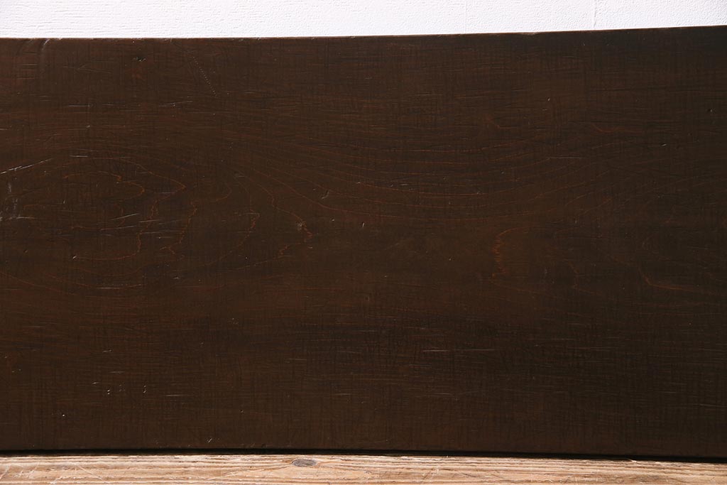 アンティーク雑貨　明治大正期　使いこまれた風合いが魅力の味カツラ材一枚板(古材、DIY素材、材料)(R-045140)