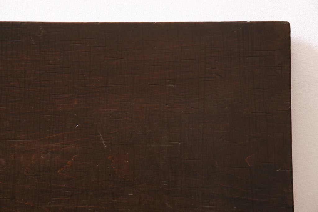 アンティーク雑貨　明治大正期　使いこまれた風合いが魅力の味カツラ材一枚板(古材、DIY素材、材料)(R-045140)