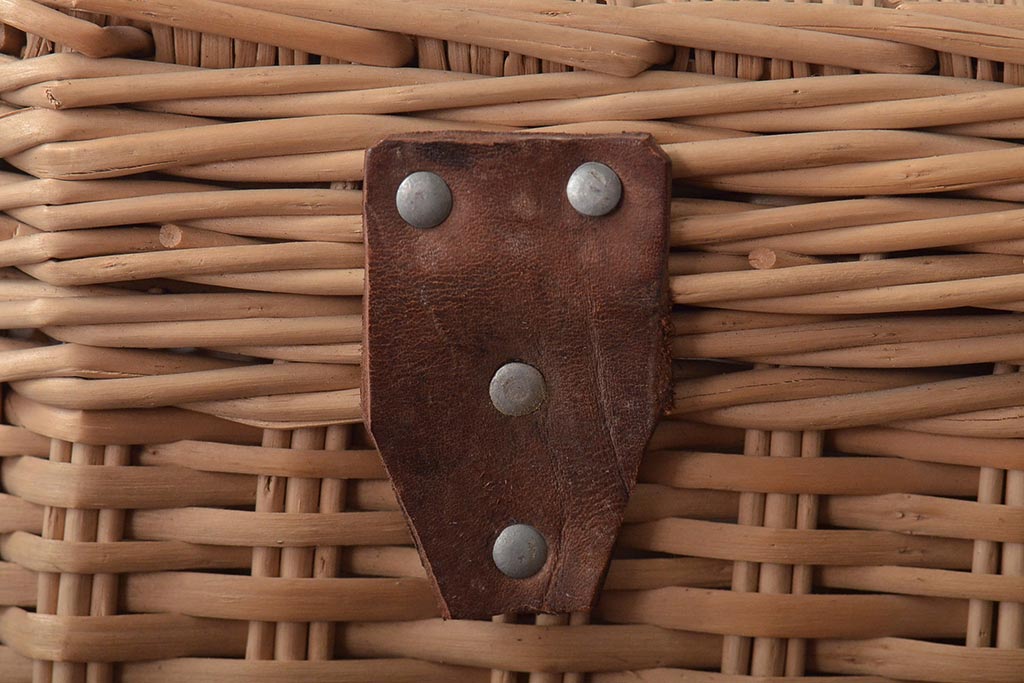 アンティーク雑貨　昭和初期　ナチュラルスタイルにおすすめなバスケット(鞄、カゴ、収納)(R-045276)