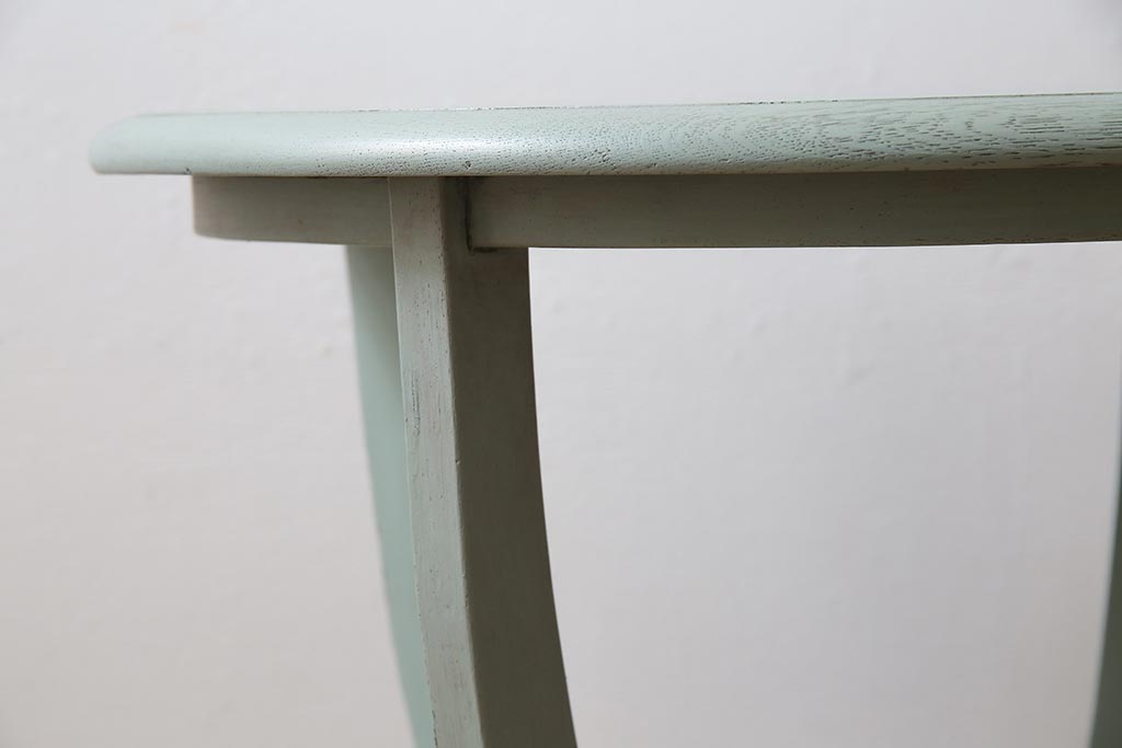 ペイント家具　昭和中期　コーヒーテーブル(ラウンドテーブル、花台)(R-045502)