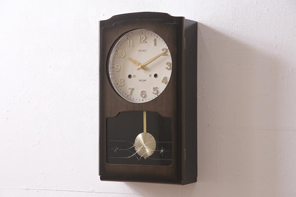 激安大特価〈完動・美品〉FUKURO時計社　極細工R型ゼンマイ振り子時計 インテリア時計
