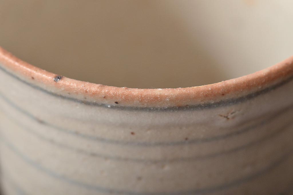古い　笠原窯　渦巻　蓋付　小吸物碗10客　共箱(和食器)(R-045678)