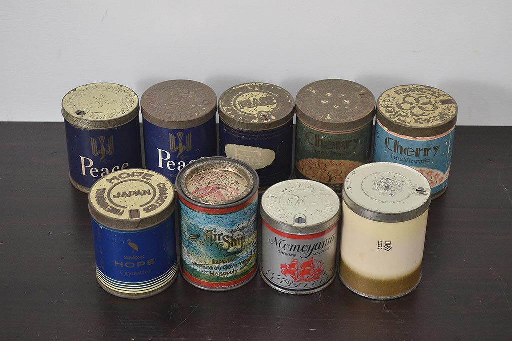 古い 桃山 ピース チェリー エアーシップ ホープ 煙草缶 9缶セット(R-045861) ラフジュ工房