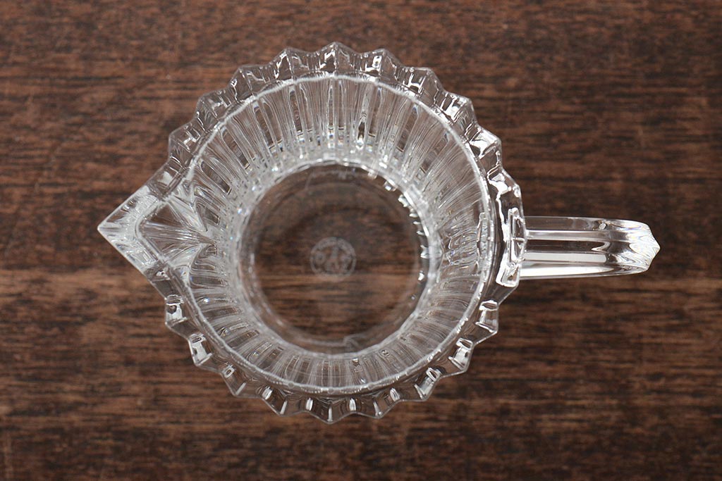 フランス　Baccarat　バカラ　ミルニュイ　クリーマー(ガラスピッチャー、ミルクジャグ、フルレッドクリスタルガラス)(R-046006)
