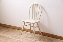 ペイント家具　ERCOL(アーコール)　フレンチシャビーなウィンザーチェア(ダイニングチェア、椅子、ウインザーチェア)(R-046314)