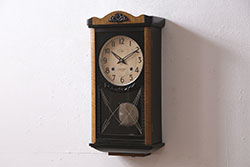 アンティーク時計　昭和中期　精工舎(SEIKOSHA、セイコー)　ゼンマイ式　21DAY　木の温かみを感じるレトロな柱時計(掛け時計、振り子時計)(R-046733)