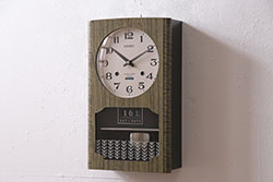 アンティーク時計　昭和中期　CITIZEN(シチズン)　30DAY　ゼンマイ式　カレンダー付　レトロなデザインが魅力の掛け時計(振り子時計、柱時計)(R-046734)