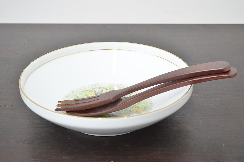 昭和中期　ノリタケ　Noritake　花柄　ボウル皿(深皿、日本陶器)　Y926A(R-046807)