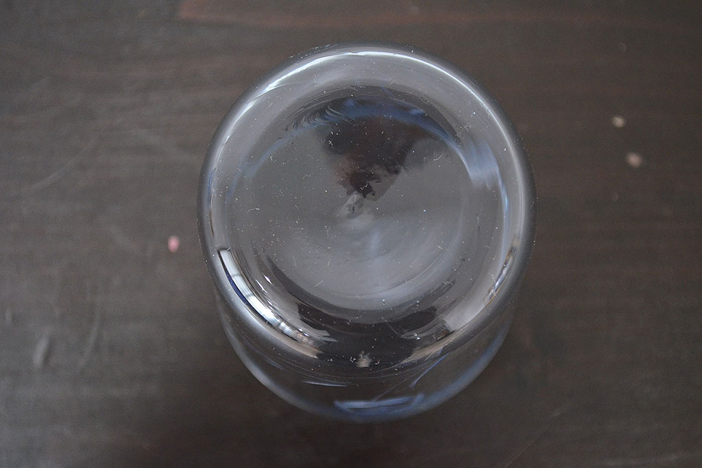 昭和レトロ　花柄　切子　水注(水次、グラス、コップ)(R-046819)