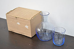 アンティーク雑貨　昭和レトロ　ブリキ製のアンティークガラスケース