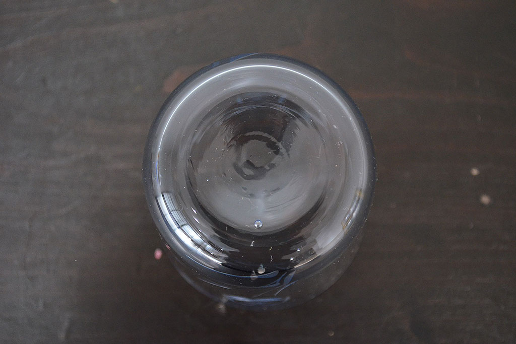 昭和レトロ　花柄　切子　水注(水次、グラス、コップ)(R-046820)
