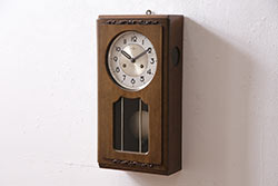 アンティーク時計　精工舎　TRADE(S)MARK　トレードマーク　SEIKO　セイコー　ゼンマイ式　掛け時計(SEIKOSHA、振り子時計、古時計、柱時計)(R-047100)