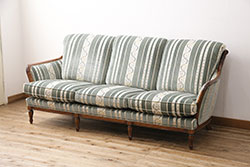 中古　美品　maruni(マルニ木工)　BRITANNIA British classic style　優雅な雰囲気を演出してくれるブリタニアシリーズのソファ(定価約86万円)(3人掛け)(R-048216)
