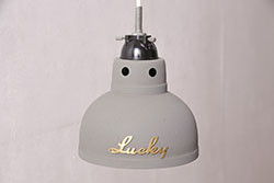 ヴィンテージ照明　LUCKY インダストリアルな雰囲気漂う工業系の天井照明(吊り下げ照明、ペンダントライト、ビンテージ)(R-048301)
