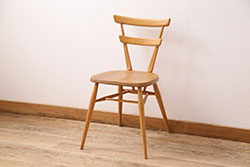イギリスアンティーク　軽やかな雰囲気が魅力的なスタッキングチェア(アーコールチェア、ダイニングチェア、椅子)(R-048344)