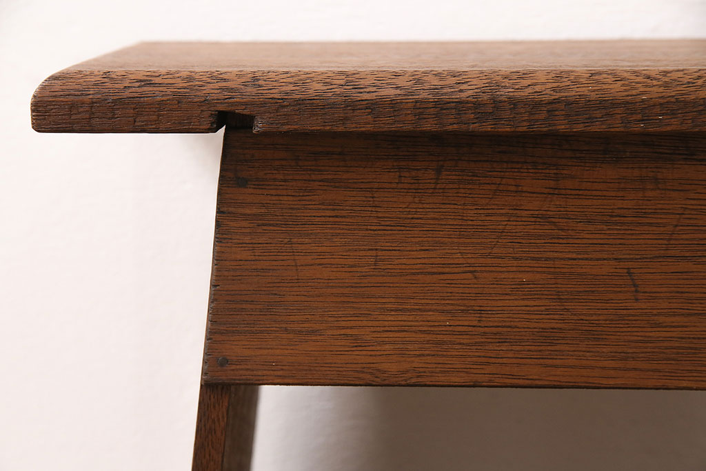 和製アンティーク　ラワン材　懐かしさのある木肌が魅力的な踏み台(スツール、花台)(R-048493)