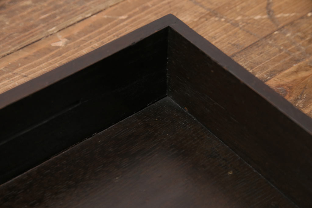 和製アンティーク　総栗材　漆塗り　和の趣溢れるインテリアにおすすめの収納箱(木箱、小物収納)(R-049561)
