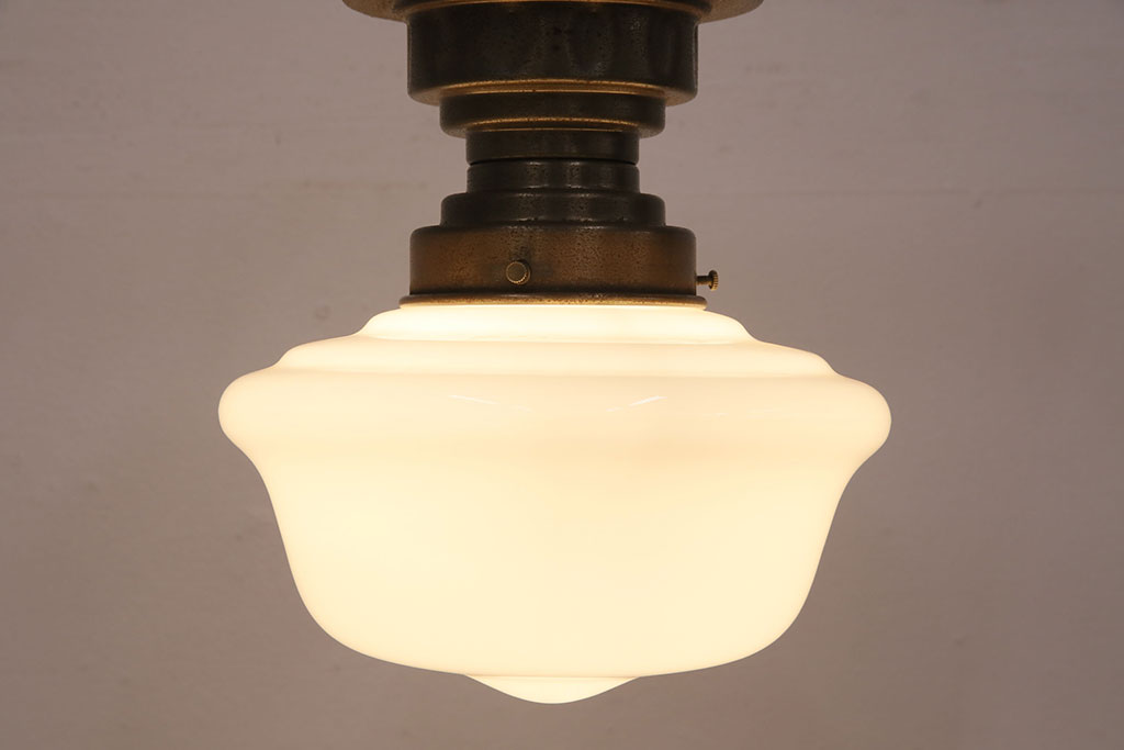 アンティーク照明　和製アンティーク　ブラケットのデザインがおしゃれな天井照明(シーリングライト)(R-049771)