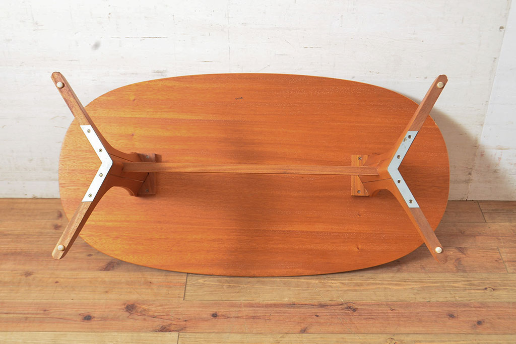 北欧ヴィンテージ　チーク材製のシンプルなセンターテーブル(サイドテーブル、ビンテージ)(R-050178)