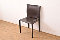 ビンテージ家具　北欧家具　格好いいインテリアとして、雰囲気づくりにおすすめなデンマーク製のオットマン(丸椅子、合皮、ディスプレイ、ヴィンテージ)(R-049490)