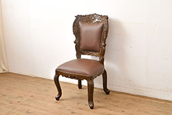 中古　デンマーク高級輸入家具　ローズウッド　高めの背もたれが印象的なチェア4脚セット(椅子、ダイニングチェア、北欧)(定価　4脚約60万円、北欧)(R-052363)