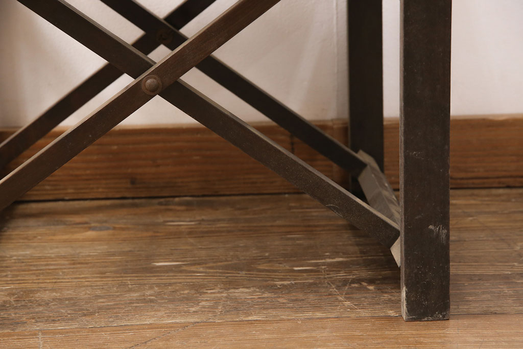 アンティーク家具　和モダン　日本楽器・山葉(ヤマハ)文化椅子　折り畳み式ロッキングチェア(椅子、折りたたみ式チェア)(R-051589)