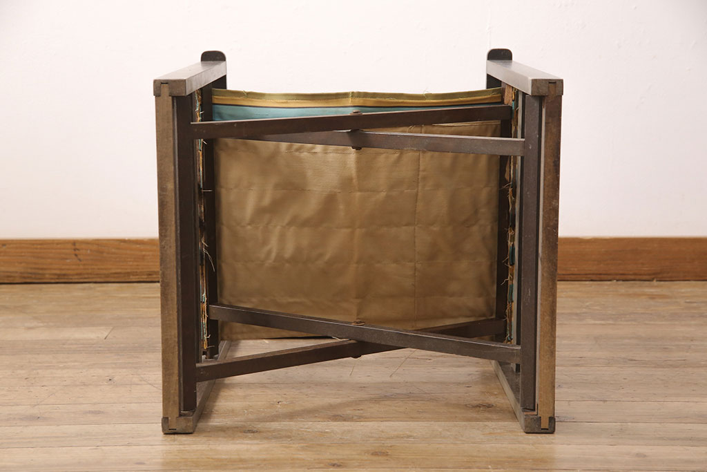 アンティーク家具　和モダン　日本楽器・山葉(ヤマハ)文化椅子　折り畳み式ロッキングチェア(椅子、折りたたみ式チェア)(R-051589)