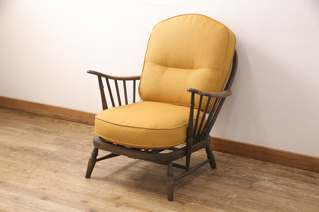 中古 極美品 ERCOL(アーコール) カントリーやナチュラルスタイルに取り入れたい1人掛けソファ(一人掛けソファ、アームチェア)(R-052805)  | ラフジュ工房