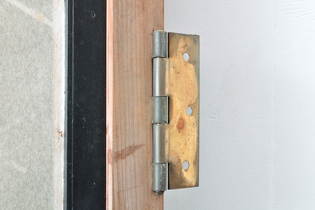 アンティーク建具　組子細工が雅やかな雰囲気を演出する組子入り扉1枚(ドア、障子戸、格子戸、建具)(R-053123)