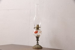 中古　アイアン　気泡ガラスがキラキラ輝くペンダント照明(天井照明、吊り下げ照明、シェード)(R-048906)