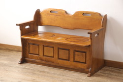 アンティーク家具　アンティーク 古いナラ材のかわいい回転イス(デスクチェア、ドクターチェア、椅子)