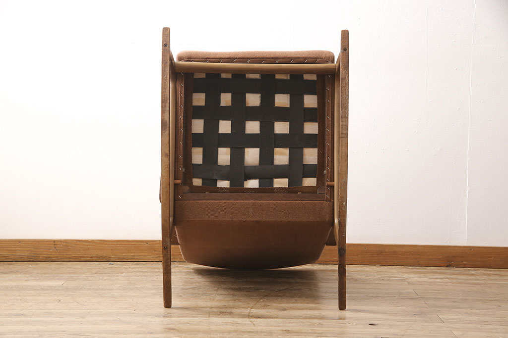 和製ビンテージ　ブナ材　くつろぎの空間づくりにおすすめなロッキングチェア(アームチェア、椅子、イス、ヴィンテージ)(R-053590)